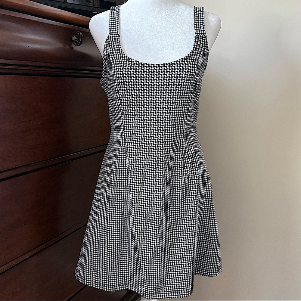 Black and White Houndstooth Dress👗